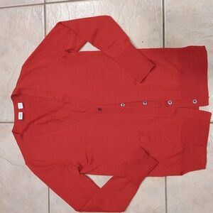 Gap Red 100% Extra Fine Merino Wool Cardigan Size XS